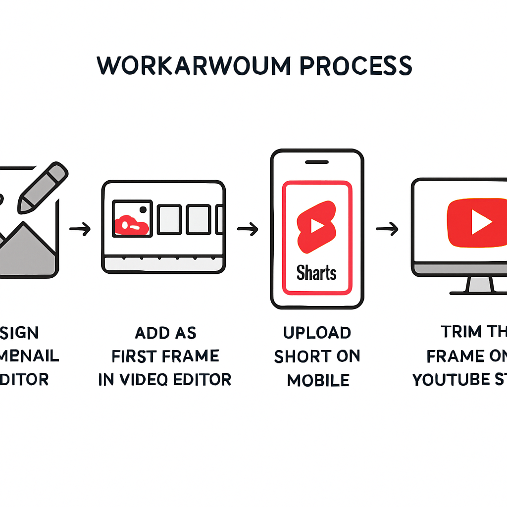 How to add a custom thumbnail to YouTube Shorts — step by step diagram
